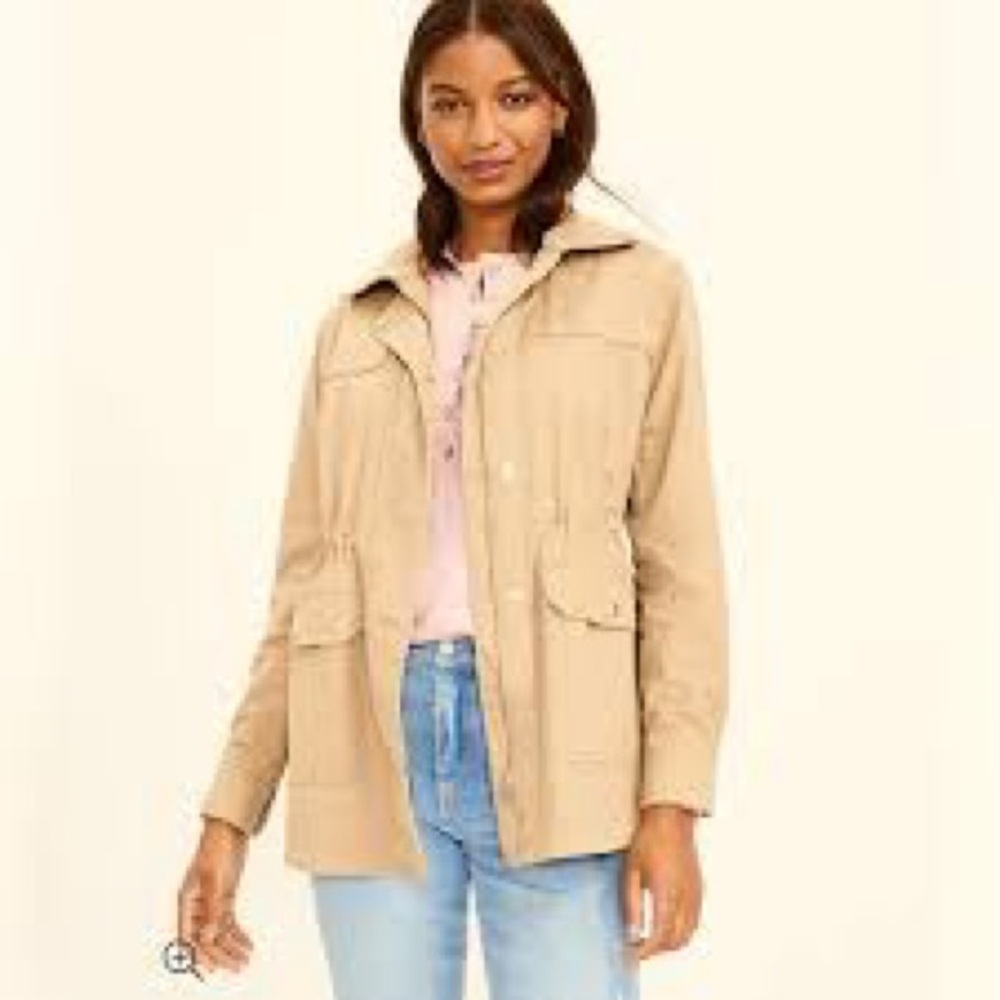 NWT LOFT Cinched Field Jacket in KHAKI - Large
